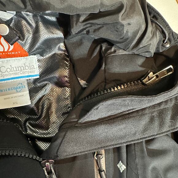 Columbia Omni-Heat Interchange Shell Jacket XS Black Outer Shell No‎ Liner - Picture 4 of 8